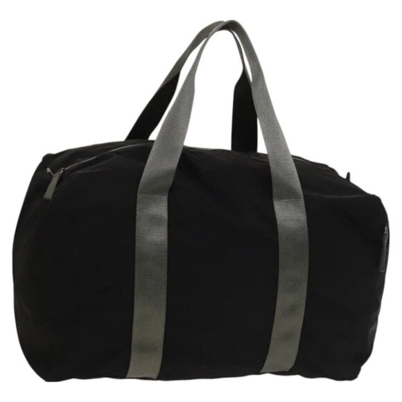 PRADA Sports Boston Bag Nylon Black Silver Auth - Picture 1 of 15